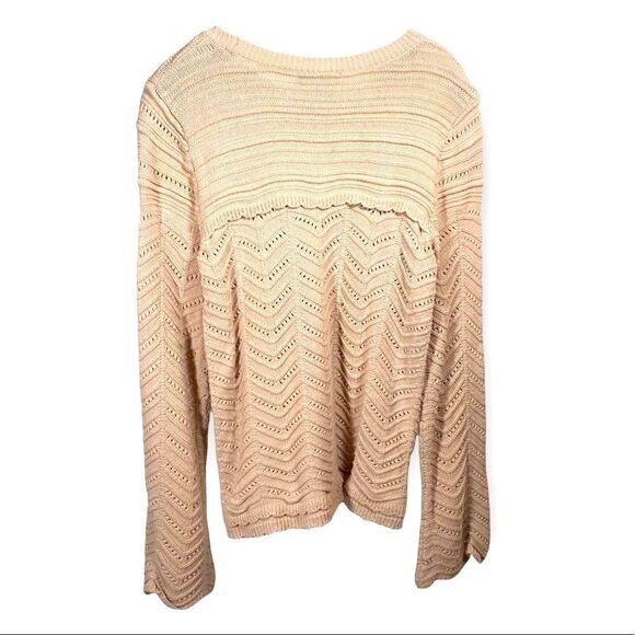 Catherine Malandrino Light Peach Bell Sleeve Sweater - Picture 4 of 6